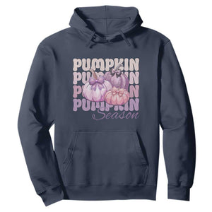 Cute Pumpkins Season with Bows Coquette Autumn Vibes Hoodie