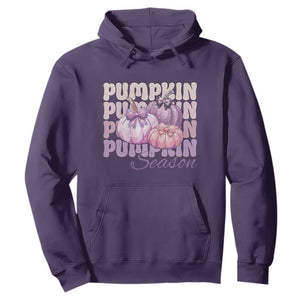 Cute Pumpkins Season with Bows Coquette Autumn Vibes Hoodie