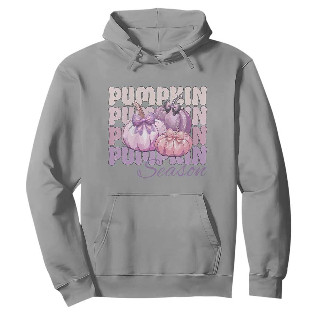 Cute Pumpkins Season with Bows Coquette Autumn Vibes Hoodie