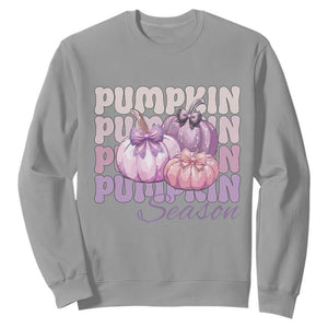 Cute Pumpkins Season with Bows Coquette Autumn Vibes Sweatshirt
