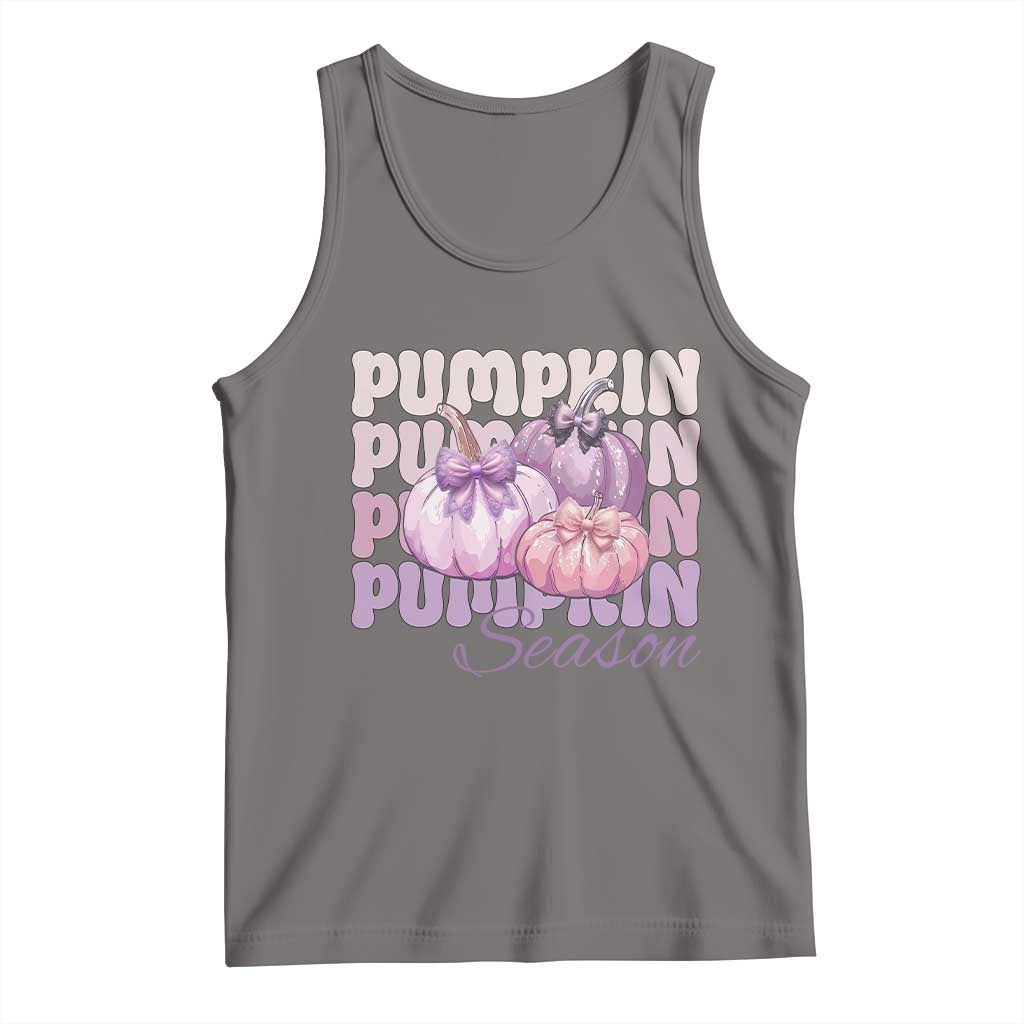 Cute Pumpkins Season with Bows Coquette Autumn Vibes Tank Top