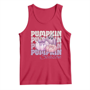Cute Pumpkins Season with Bows Coquette Autumn Vibes Tank Top