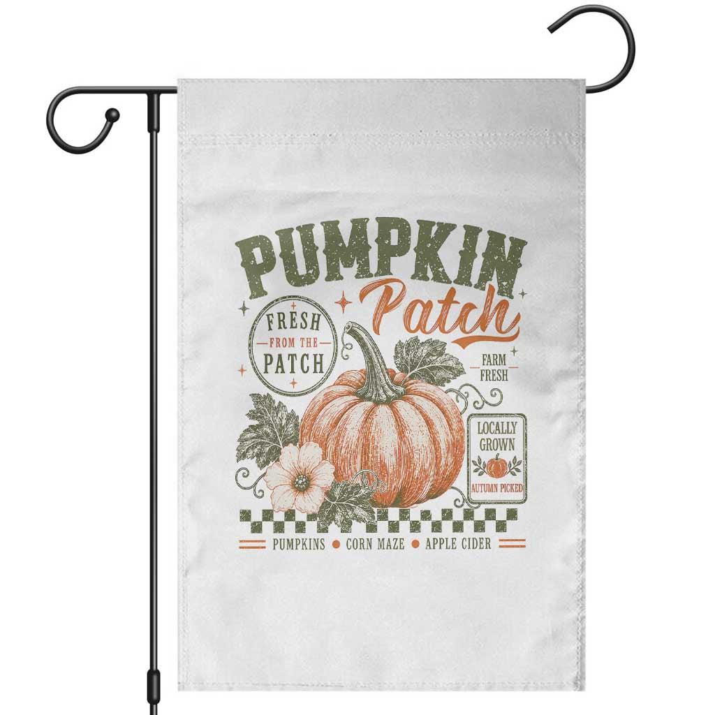 Vintage Pumpkin Patch Farm Fresh Garden Flag Rustic Farmhouse Locally Grown Autumn Fall Gift