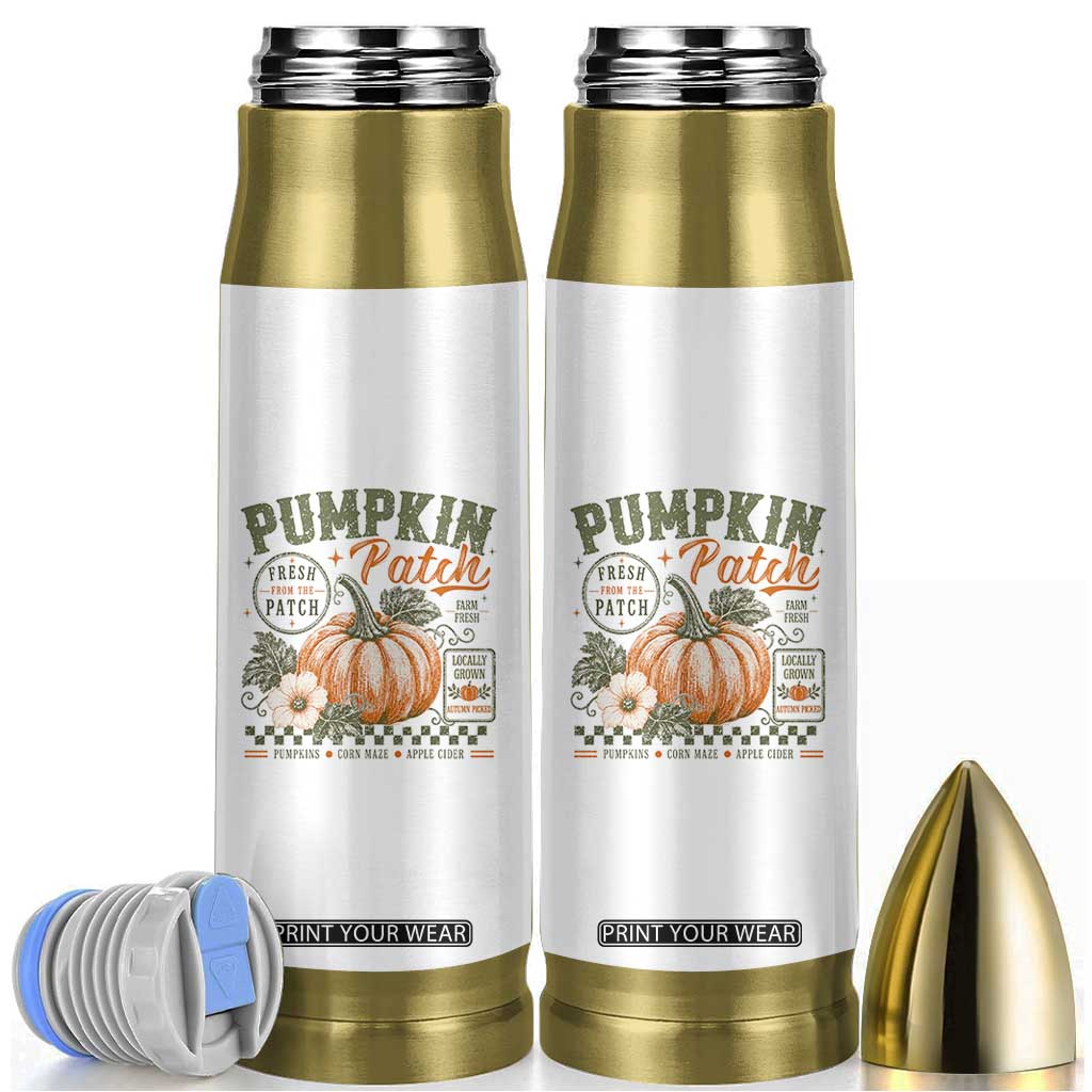 Vintage Pumpkin Patch Farm Fresh Bullet Tumbler Rustic Farmhouse Locally Grown Autumn Fall Gift