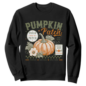 Vintage Pumpkin Patch Farm Fresh Sweatshirt Rustic Farmhouse Locally Grown Autumn Fall Gift