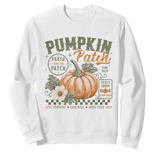 Vintage Pumpkin Patch Farm Fresh Sweatshirt Rustic Farmhouse Locally Grown Autumn Fall Gift