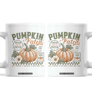 Vintage Pumpkin Patch Farm Fresh Coffee Mug Rustic Farmhouse Locally Grown Autumn Fall Gift