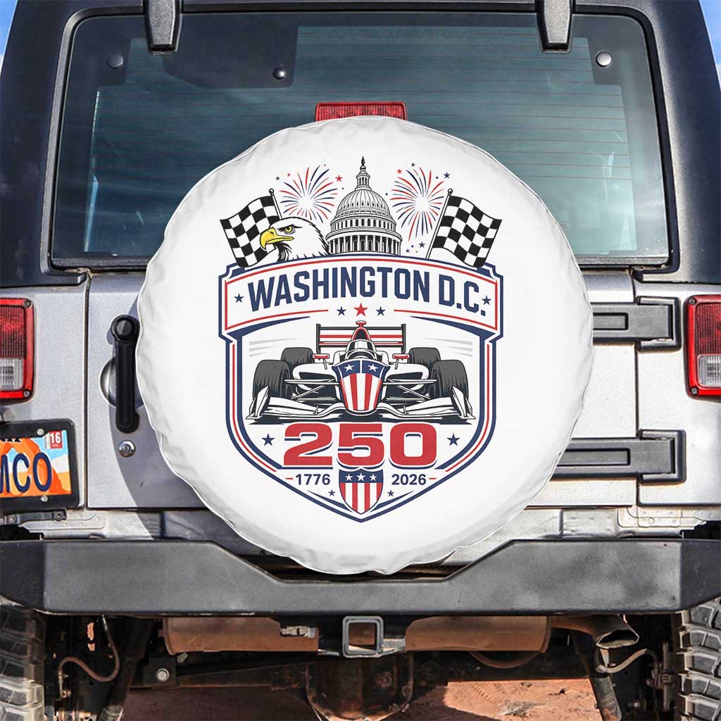 Washington DC 250th Anniversary American Racing Car Spare Tire Cover Patriotic 1776 2026 Semiquincentennial