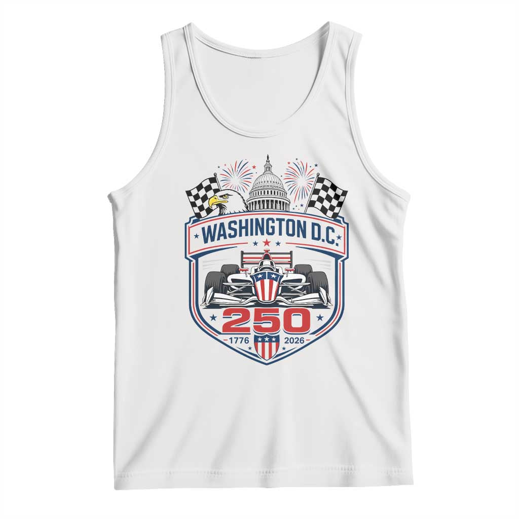 Washington DC 250th Anniversary American Racing Car Tank Top Patriotic 1776 2026 Semiquincentennial