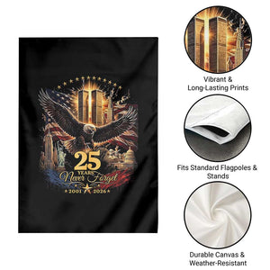 Patriotic American Eagle 9 11 Memorial 25th Anniversary Garden Flag 25 Years 2021 2026 Never Forget