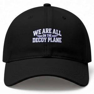 We Are All On The Decoy Plane Theories Aviator Wings Blue Baseball Cap Funny Satirical Meme Conspiracy Commentary TS02 Print Your Wear