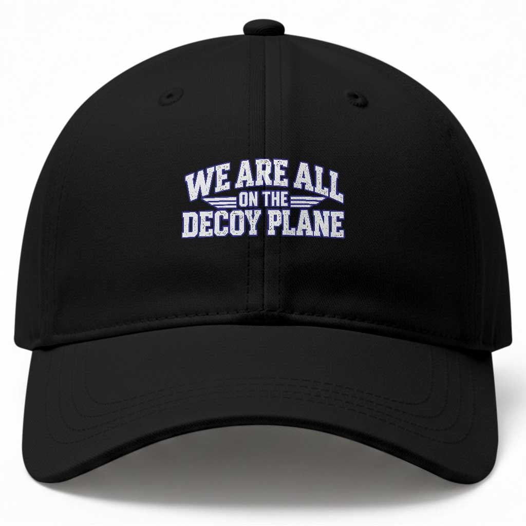 We Are All On The Decoy Plane Theories Aviator Wings Blue Baseball Cap Funny Satirical Meme Conspiracy Commentary TS02 Print Your Wear