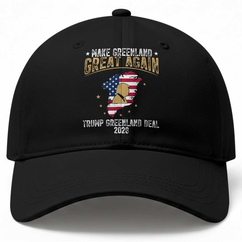 Make Greenland Great Again Patriotic USA Flag Map Baseball Cap Funny Geographical Humor