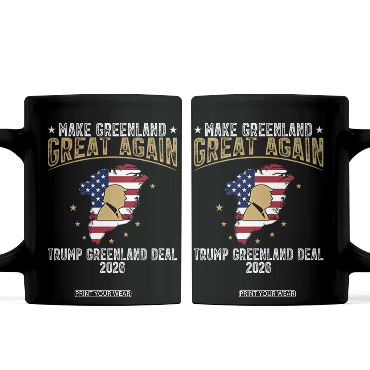 Make Greenland Great Again Patriotic USA Flag Map Coffee Mug Funny Geographical Humor