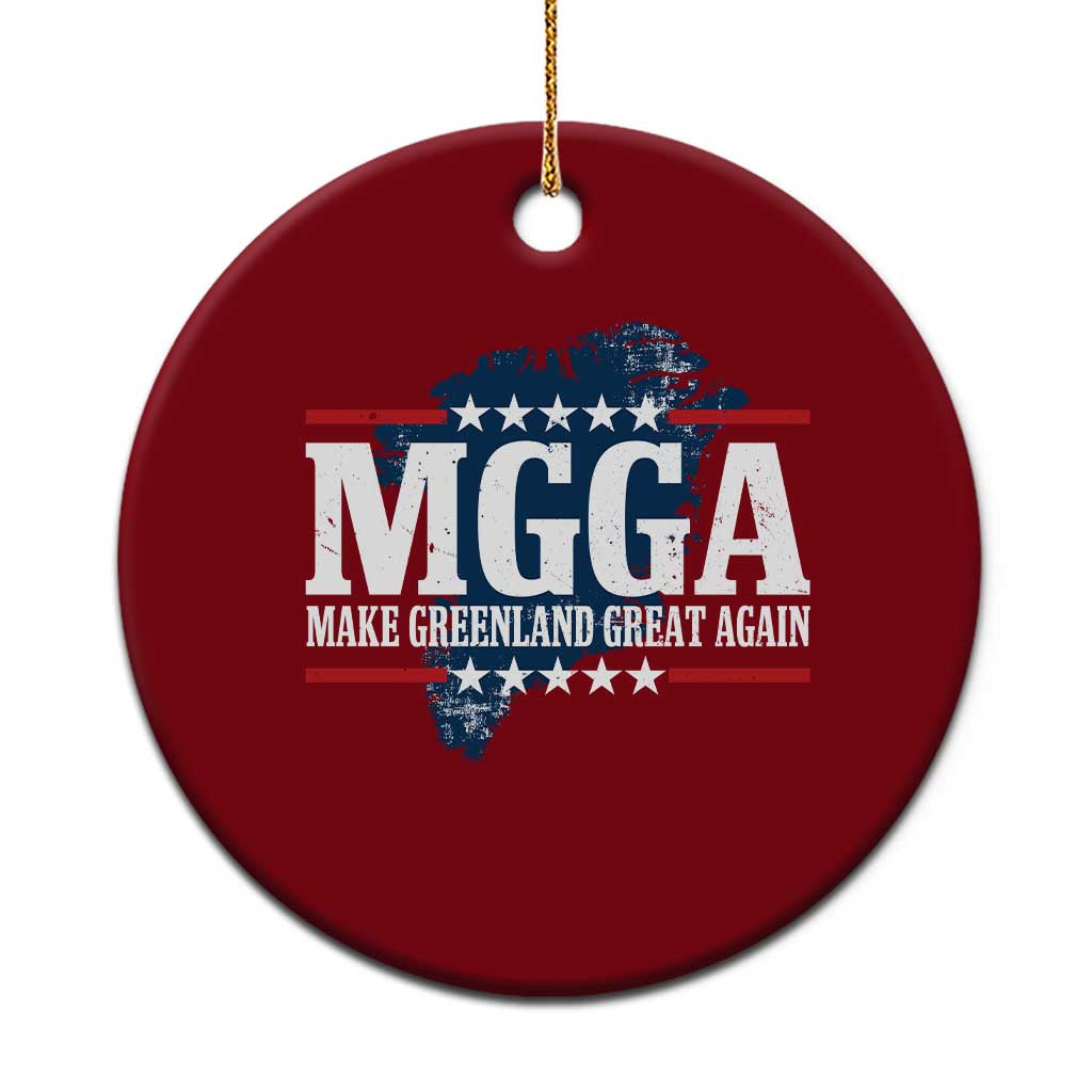 MGGA Make Greenland Great Again Map Graphic Ceramic Ornament