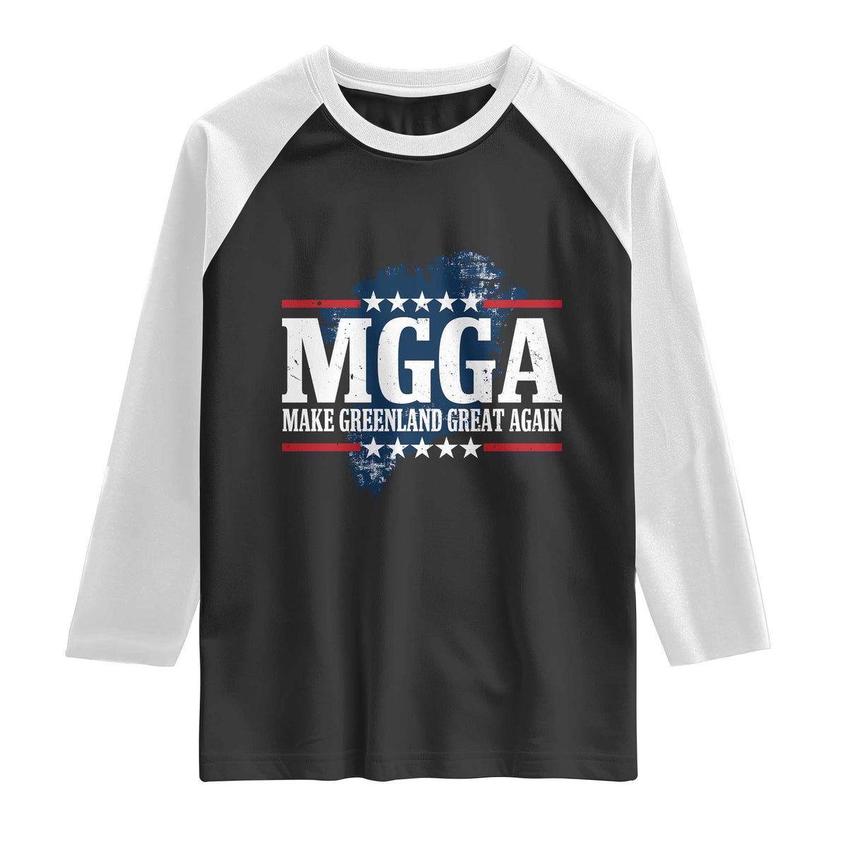 MGGA Make Greenland Great Again Map Graphic Raglan Shirt