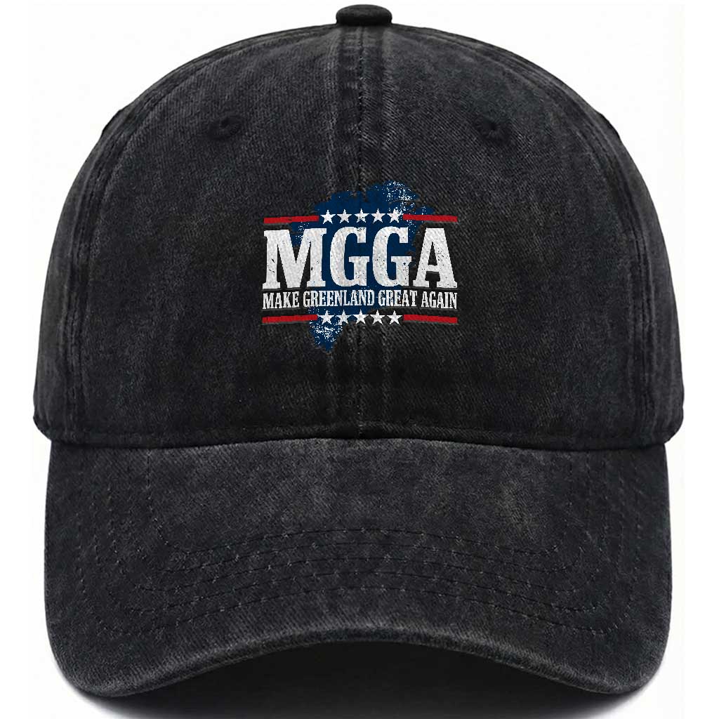 MGGA Make Greenland Great Again Map Graphic Washed Cotton Baseball Cap
