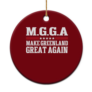MGGA Make Greenland Great Again Ceramic Ornament Patriotic Red White Stars Geographical 2026 Parody