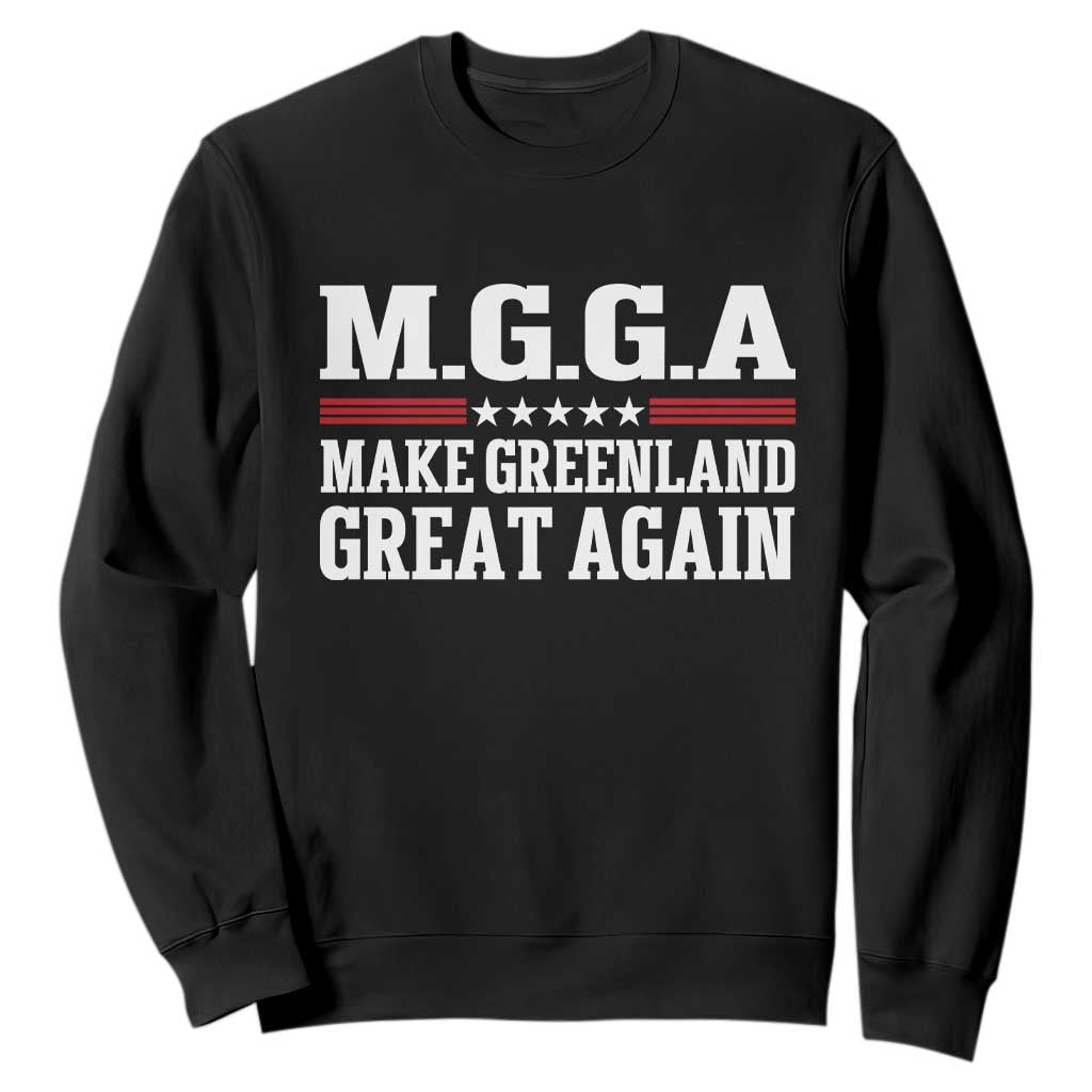 MGGA Make Greenland Great Again Sweatshirt Patriotic Red White Stars Geographical 2026 Parody