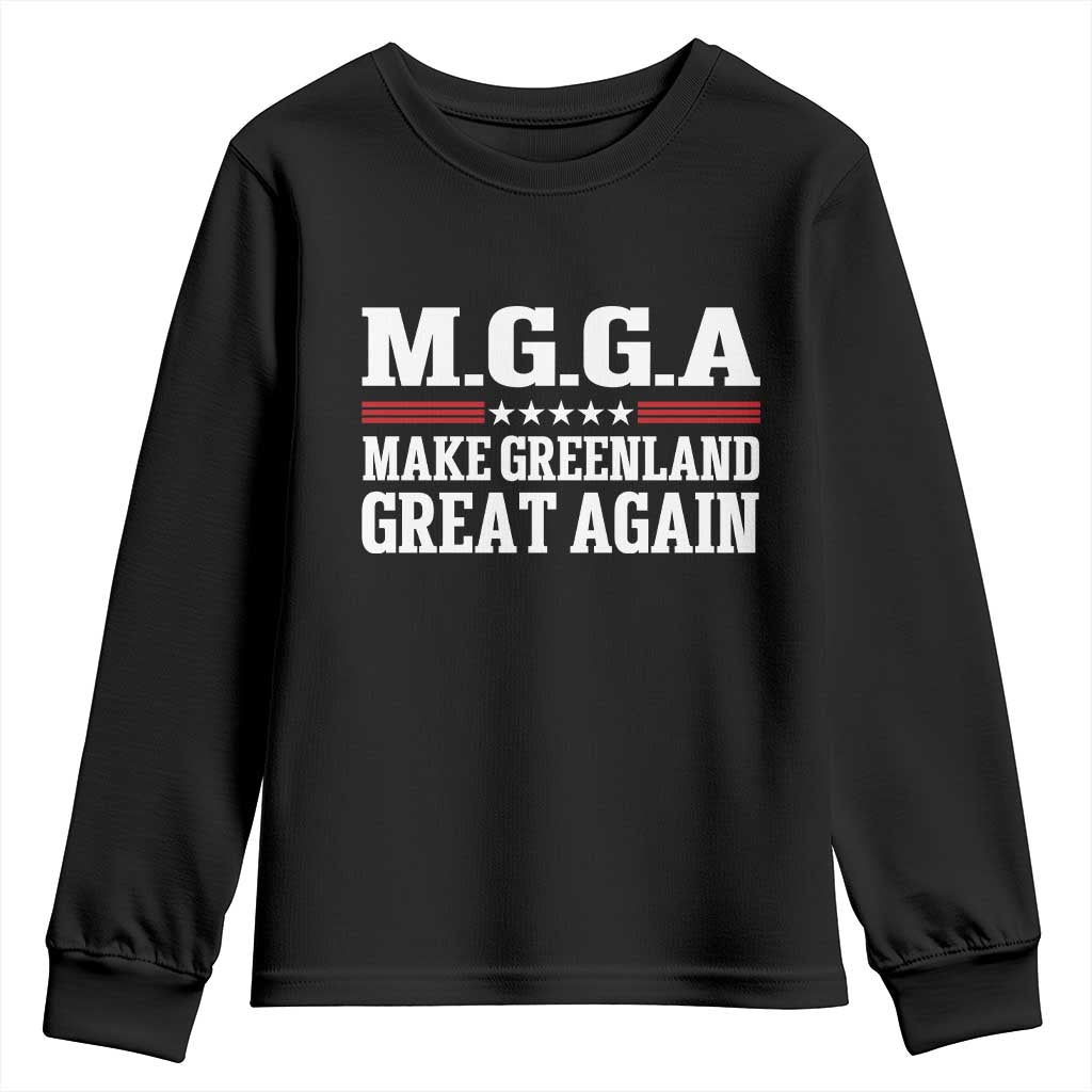 MGGA Make Greenland Great Again Youth Sweatshirt Patriotic Red White Stars Geographical 2026 Parody