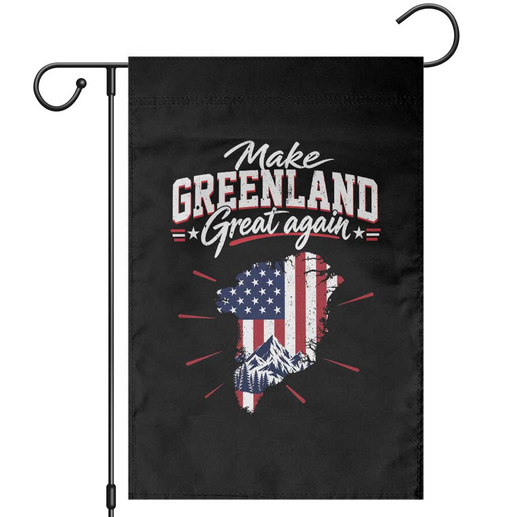 Make Greenland Great Again MGGA Map USA Flag Garden Flag Patriotic Mountain Landscape Country Graphic