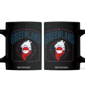 Greenland Flag Map Vintage Compass Graphic Coffee Mug Retro Geographic Country Pride