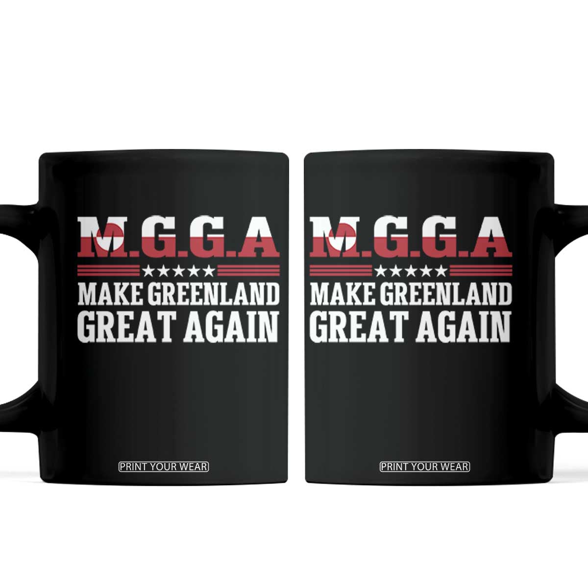 MGGA Make Greenland Great Again Flag Graphic Coffee Mug Patriotic Country Flag Geographical 2026 Satire