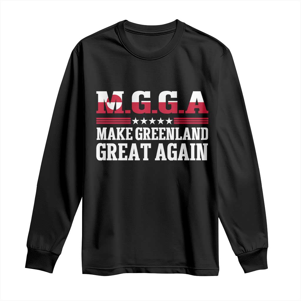 MGGA Make Greenland Great Again Flag Graphic Long Sleeve Shirt Patriotic Country Flag Geographical 2026 Satire