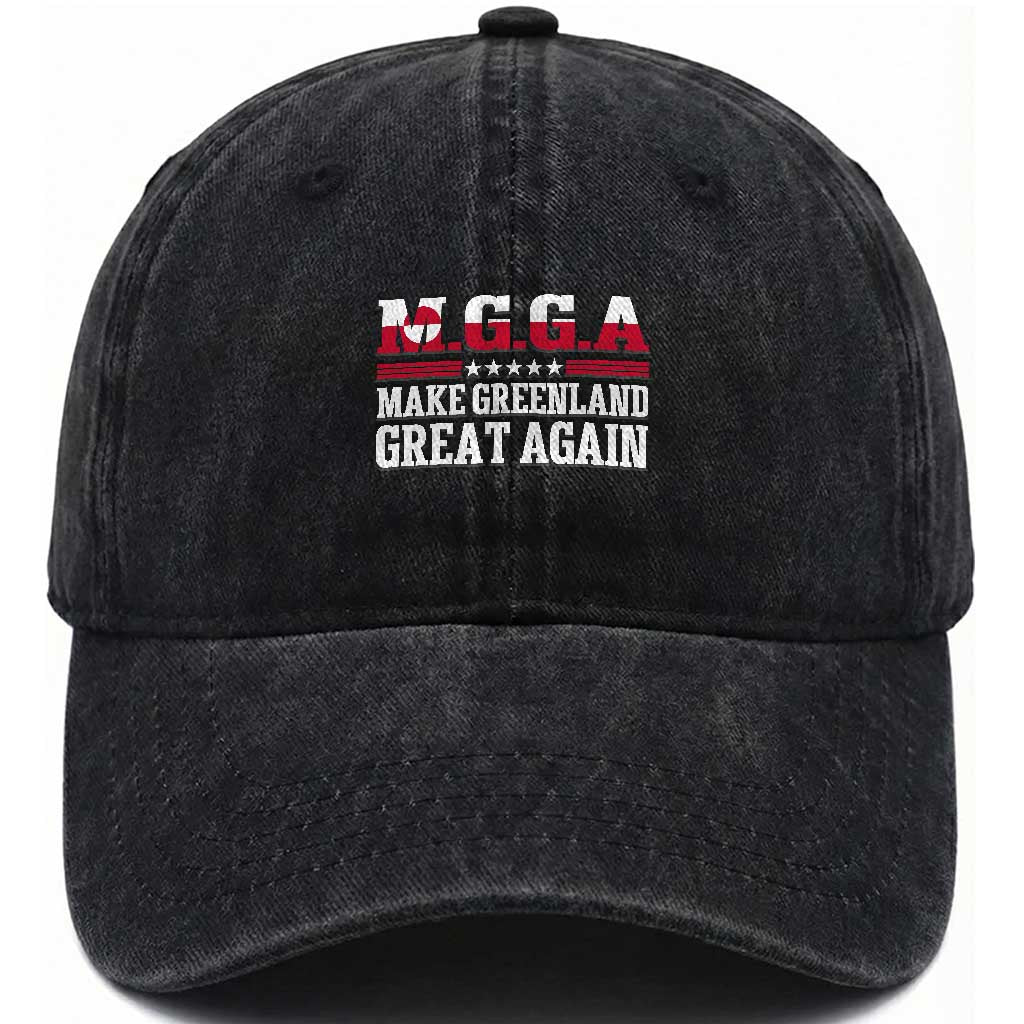 MGGA Make Greenland Great Again Flag Graphic Washed Cotton Baseball Cap Patriotic Country Flag Geographical 2026 Satire
