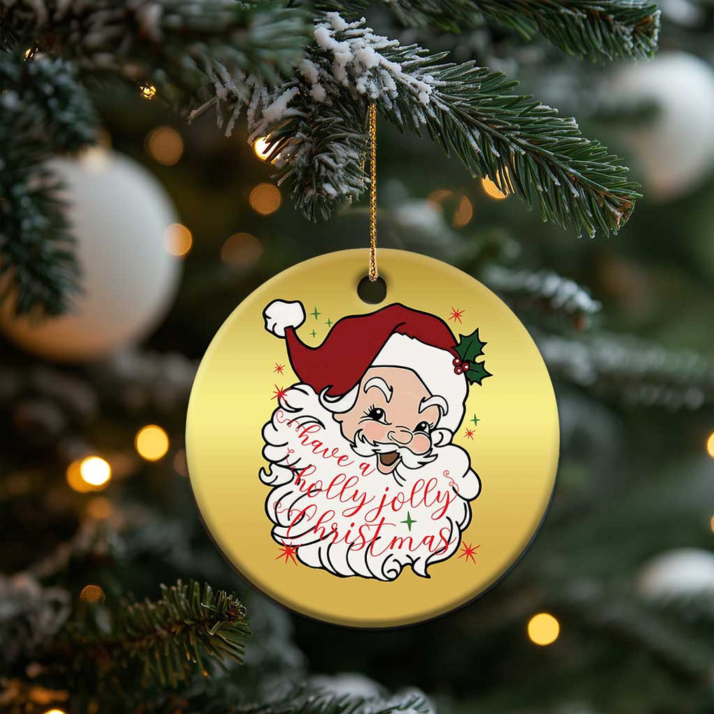 Vintage Christmas Santa Claus Face Xmas Funny Old Fashioned Christmas Ornament TS02 Print Your Wear