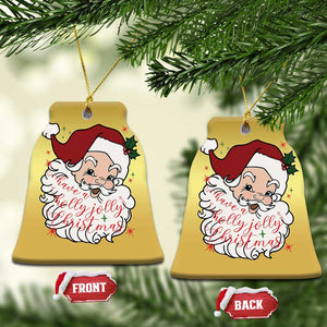 Vintage Christmas Santa Claus Face Xmas Funny Old Fashioned Christmas Ornament TS02 Bell Flake Gold Print Your Wear