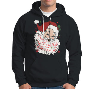 Vintage Christmas Santa Claus Face Xmas Funny Old Fashioned Hoodie TS02 Black Printyourwear