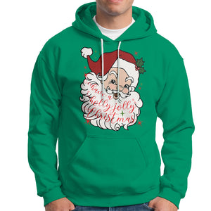 Vintage Christmas Santa Claus Face Xmas Funny Old Fashioned Hoodie TS02 Irish Green Printyourwear