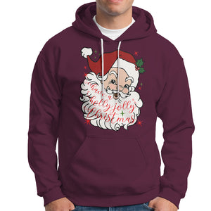 Vintage Christmas Santa Claus Face Xmas Funny Old Fashioned Hoodie TS02 Maroon Printyourwear