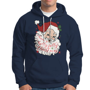 Vintage Christmas Santa Claus Face Xmas Funny Old Fashioned Hoodie TS02 Navy Printyourwear