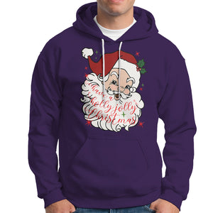 Vintage Christmas Santa Claus Face Xmas Funny Old Fashioned Hoodie TS02 Purple Printyourwear