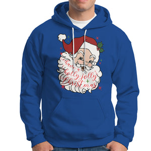 Vintage Christmas Santa Claus Face Xmas Funny Old Fashioned Hoodie TS02 Royal Blue Printyourwear