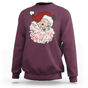 Vintage Christmas Santa Claus Face Xmas Funny Old Fashioned Sweatshirt TS02 Maroon Printyourwear