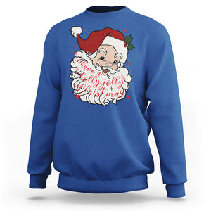 Vintage Christmas Santa Claus Face Xmas Funny Old Fashioned Sweatshirt TS02 Royal Blue Printyourwear