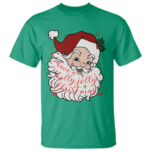 Vintage Christmas Santa Claus Face Xmas Funny Old Fashioned T Shirt TS02 Irish Green Printyourwear