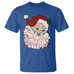 Vintage Christmas Santa Claus Face Xmas Funny Old Fashioned T Shirt TS02 Royal Blue Printyourwear