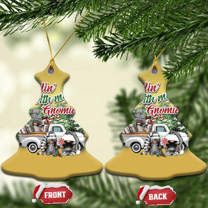 Gnome Christmas Christmas Ornament Chillin With My Gnomies Xmas Truck TS02 Christmas Tree Gold Print Your Wear