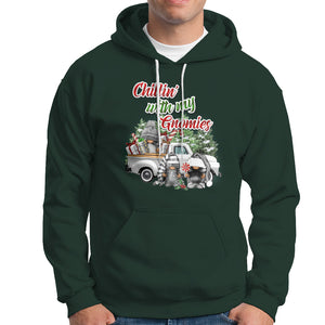 Gnome Christmas Hoodie Chillin With My Gnomies Xmas Truck TS02 Dark Forest Green Printyourwear