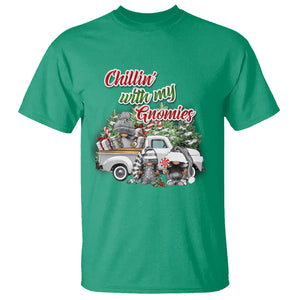 Gnome Christmas T Shirt Chillin With My Gnomies Xmas Truck TS02 Irish Green Printyourwear