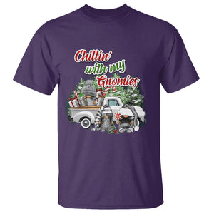 Gnome Christmas T Shirt Chillin With My Gnomies Xmas Truck TS02 Purple Printyourwear