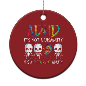 ADHD Awareness Christmas Ornament It's Not A Disability It's A Different Ability TS02 Print Your Wear