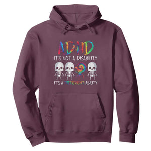 ADHD Awareness Hoodie It's Not A Disability It's A Different Ability TS02 Maroon Print Your Wear