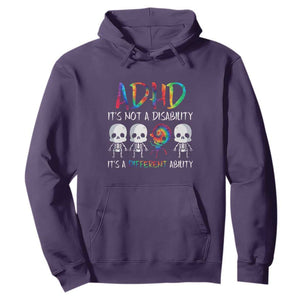 ADHD Awareness Hoodie It's Not A Disability It's A Different Ability TS02 Purple Print Your Wear