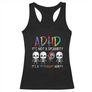 ADHD Awareness Racerback Tank Top It's Not A Disability It's A Different Ability TS02 Black Print Your Wear