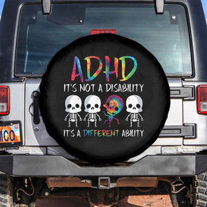 ADHD Awareness Spare Tire Cover It's Not A Disability It's A Different Ability TS02 No hole Black Print Your Wear